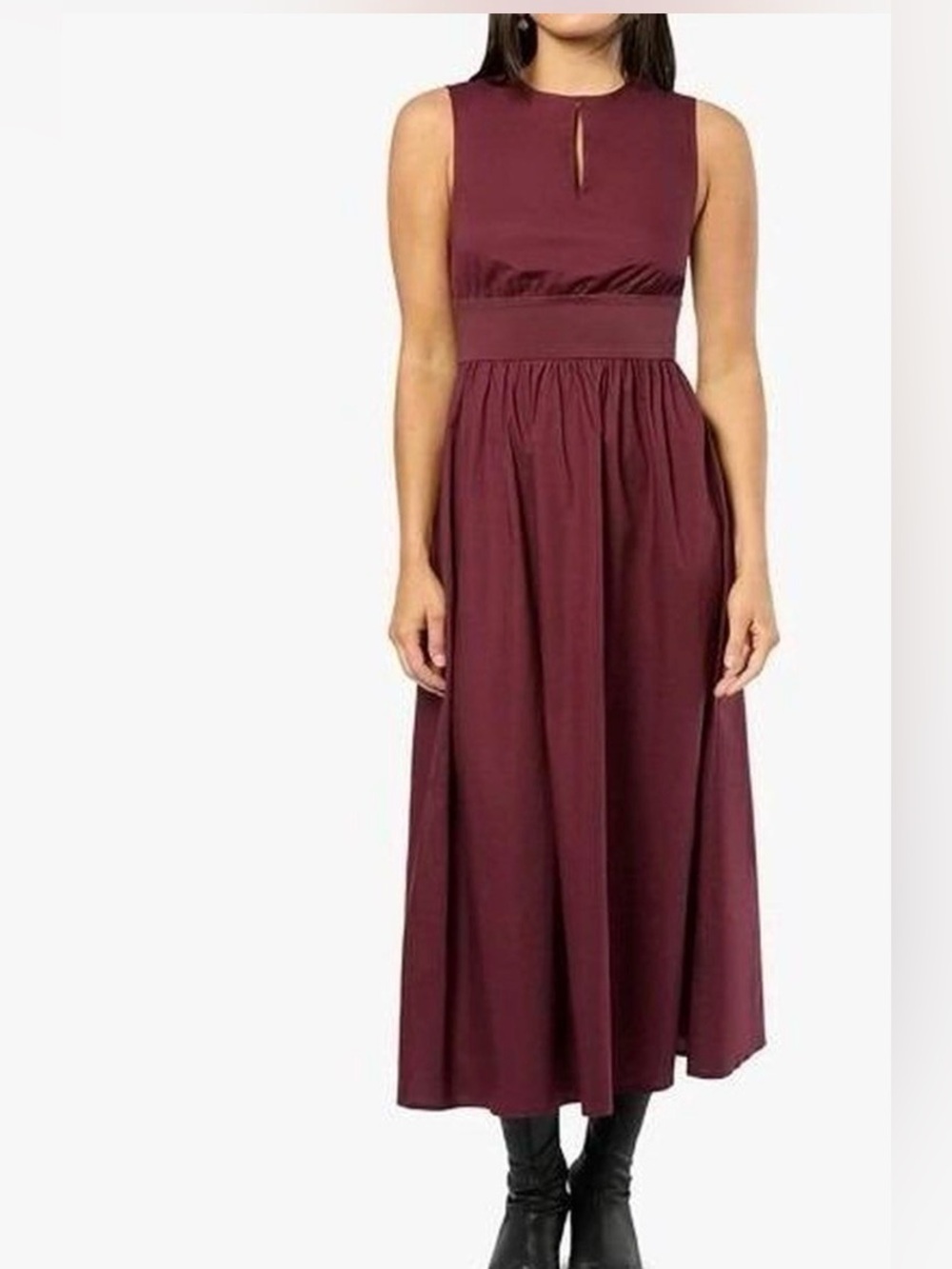 WE WORE WHAT / REVOLVE/ Burgundy/ Midi Dress / NWT / M / ptp-18”